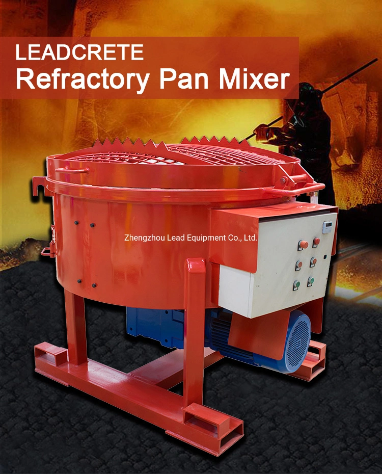 Electric motor LRM250 output 250kg refractory pan mixer in Philippines